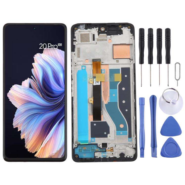 For Tecno Camon 20 Pro CK7n OEM LCD Screen Digitizer Full Assembly With Frame