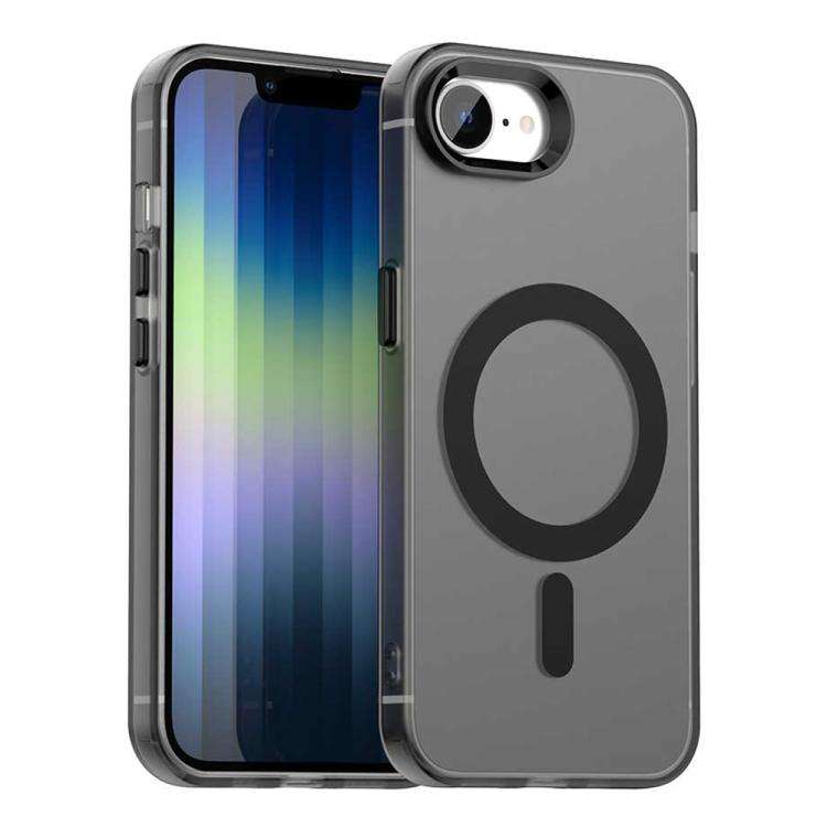 For iPhone 17e / 16e Candy Magsafe PC Hybrid TPU Phone Case(Black)