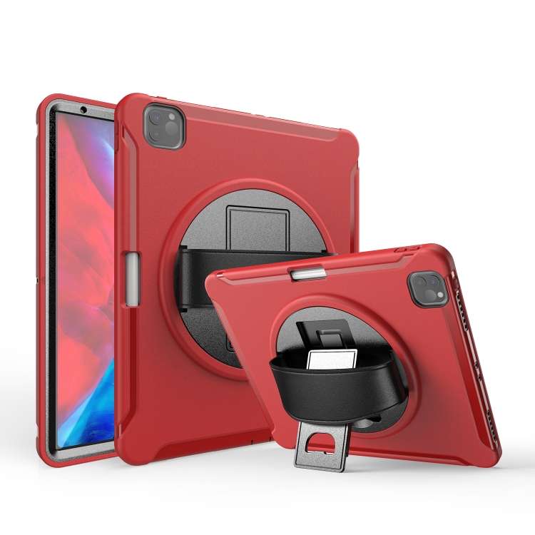 For iPad Pro 12.9 inch (2020) 360 Degree Rotation PC+TPU Protective Cover with Holder & ... (Red)