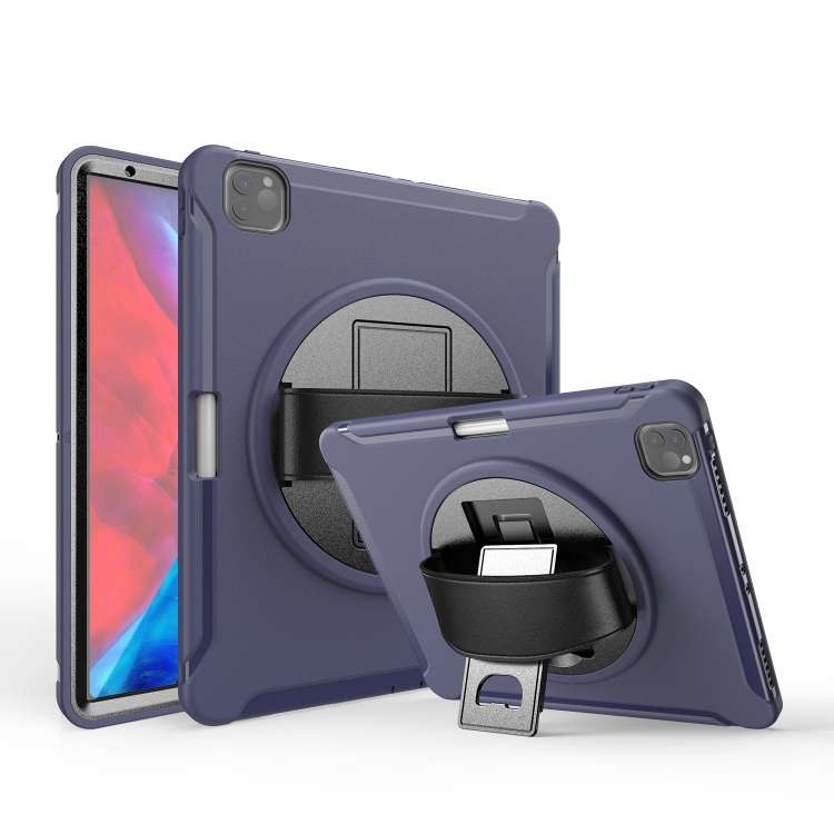 For iPad Pro 12.9 inch (2020) 360 Degree Rotation PC+TPU Protective Cover with Holder & ... (Blue)