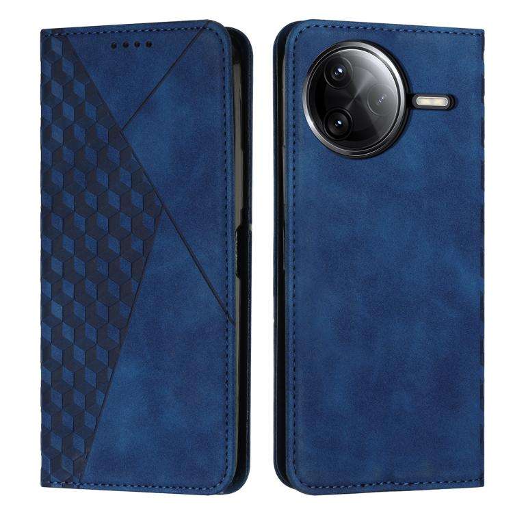 For Redmi K80 / K80 Pro Diamond Splicing Skin Feel Magnetic Leather Phone Case(Blue)