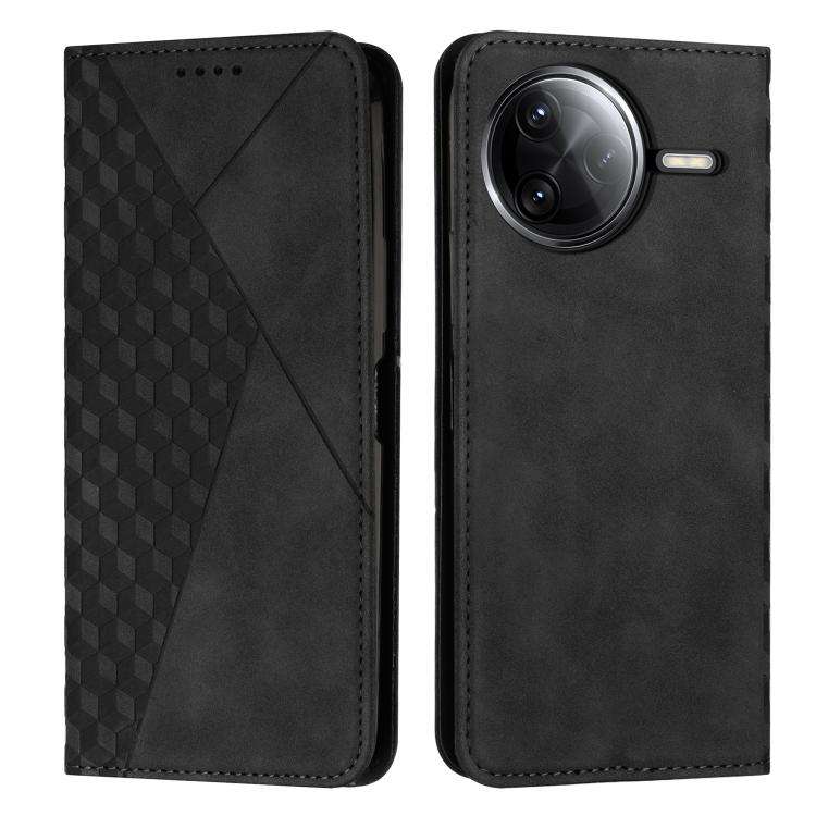 For Redmi K80 / K80 Pro Diamond Splicing Skin Feel Magnetic Leather Phone Case(Black)