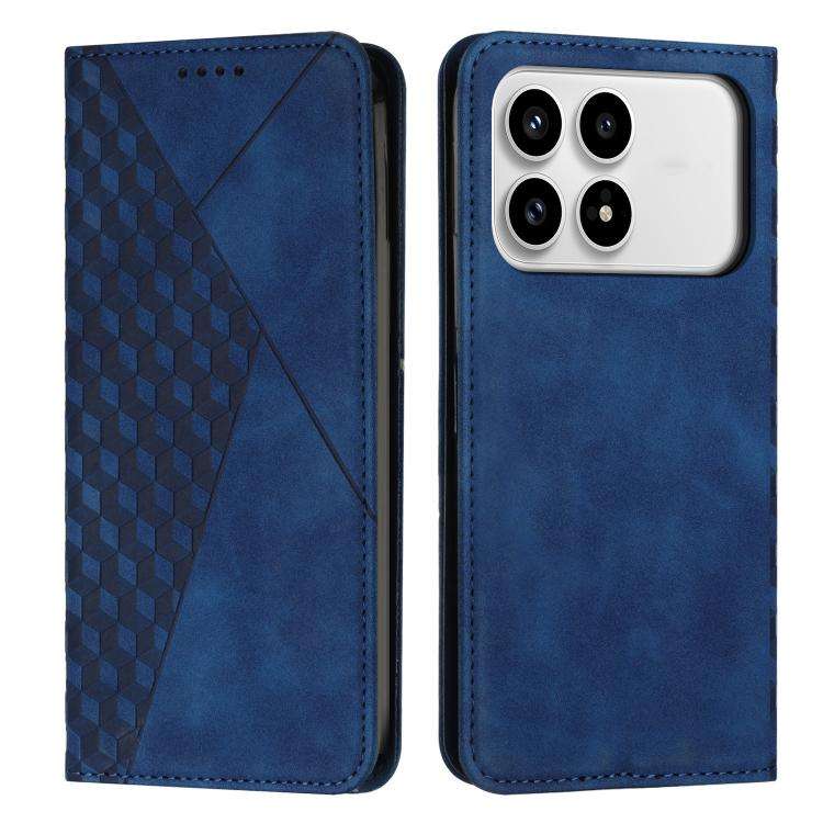 For Redmi K90 / Poco F8 Pro Diamond Splicing Skin Feel Magnetic Leather Phone Case(Blue)