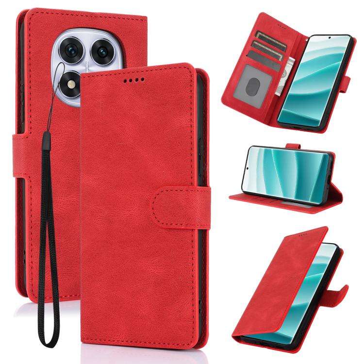 For Redmi Note 14 Pro+ 5G Fantasy Skin-feel Calfskin Texture Leather Phone Case(Red)