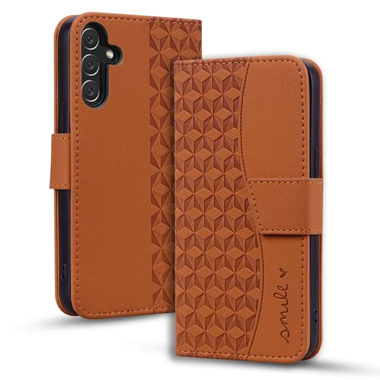 For Samsung Galaxy S25+ / S24+ 5G Diamond Buckle Leather Phone Case with Lanyard(Brown)