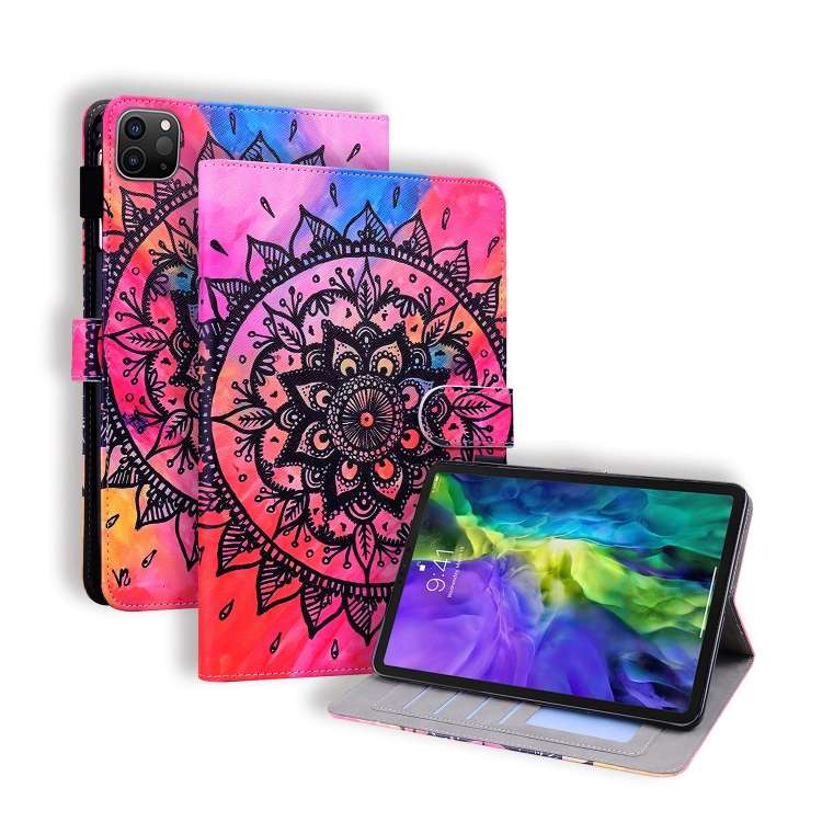 For iPad Pro 11 inch (2020) Horizontal Flip Leather Tablet Case, with Card Sl ... (Datura Flowers)
