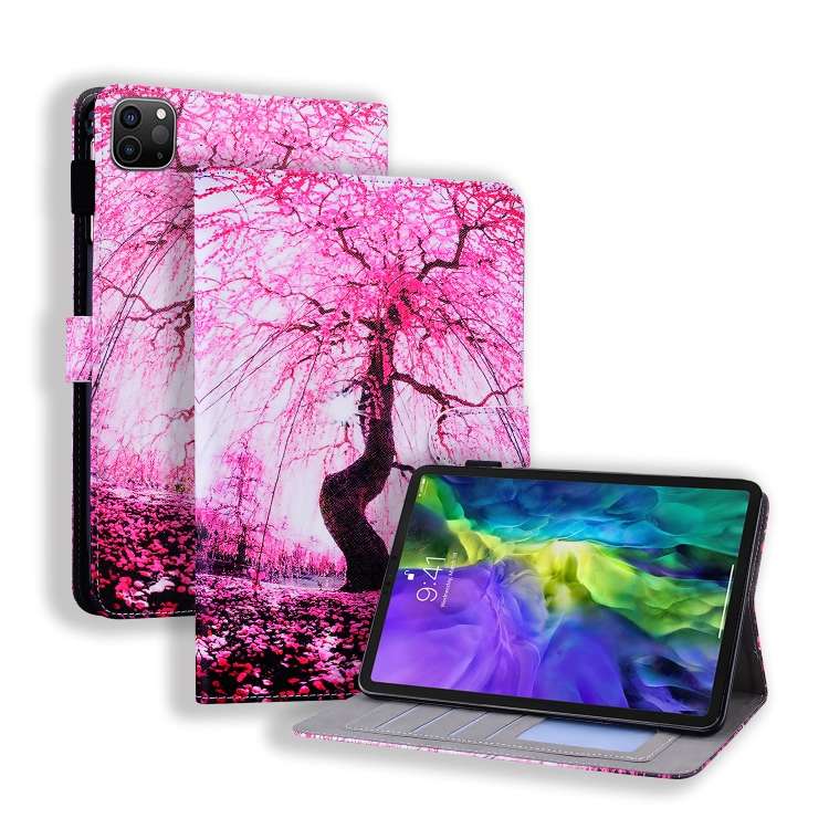For iPad Pro 11 inch (2020) Horizontal Flip Leather Tablet Case, with Card Slots ... (Cherry Tree)