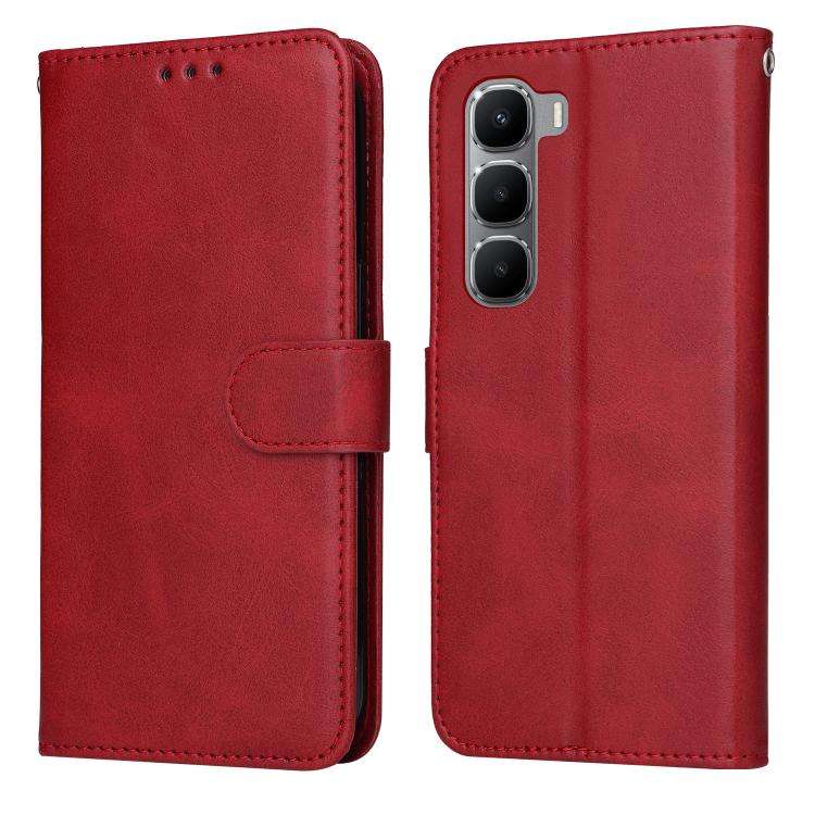 For Infinix Hot 60 4G / Hot 60i 4G Classic Calf Texture Flip Leather Phone Case(Red)