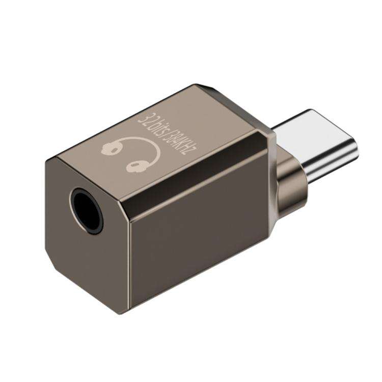 Type-C / USB-C to 3.5mm Earphone Digital Audio Adapter(Gun Color)