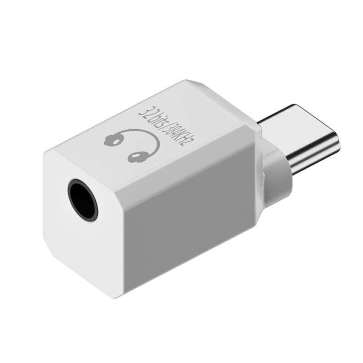 Type-C / USB-C to 3.5mm Earphone Digital Audio Adapter(White)