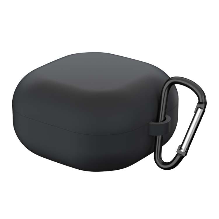 For New Samsung Galaxy Buds Live/Pro Solid Color Anti-fall Earphone Protective Case wi ... (Black)