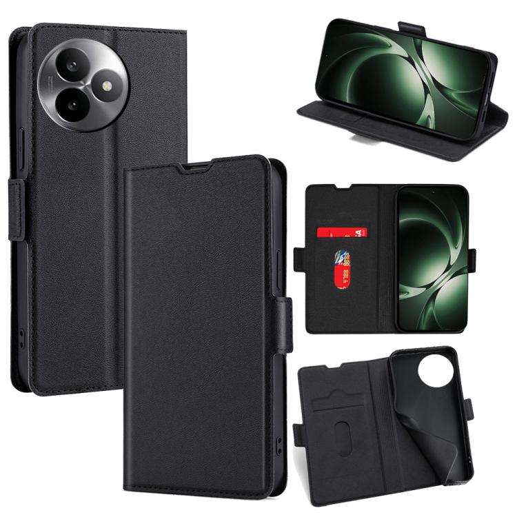 For Redmi K80 Ultra Ultra-thin Voltage Side Buckle Horizontal Flip Leather Phone Case(Black)