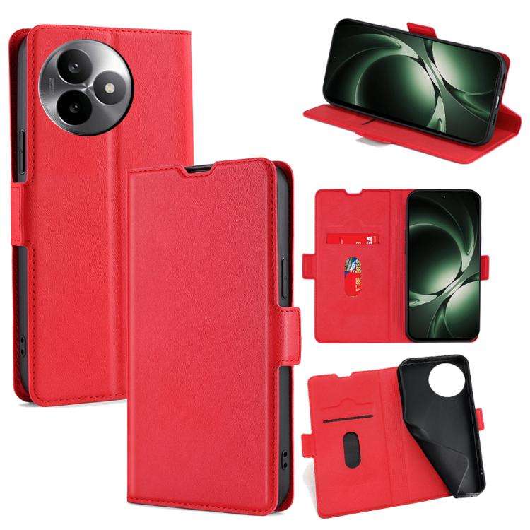 For Redmi K80 Ultra Ultra-thin Voltage Side Buckle Horizontal Flip Leather Phone Case(Red)