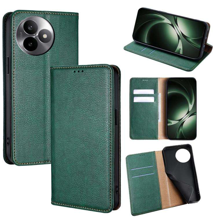 For Redmi K80 Ultra Gloss Oil Solid Color Magnetic Leather Phone Case(Green)