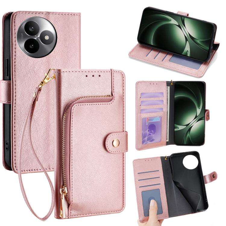 For Redmi K80 Ultra Zipper Bag Leather Phone Case(Red)