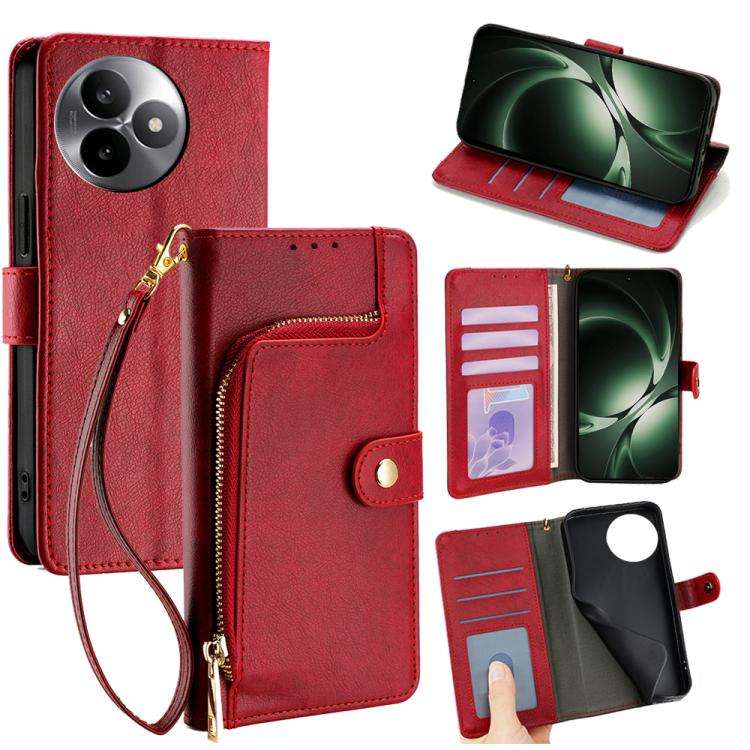 For Redmi K80 Ultra Zipper Bag Leather Phone Case(Rose Gold)