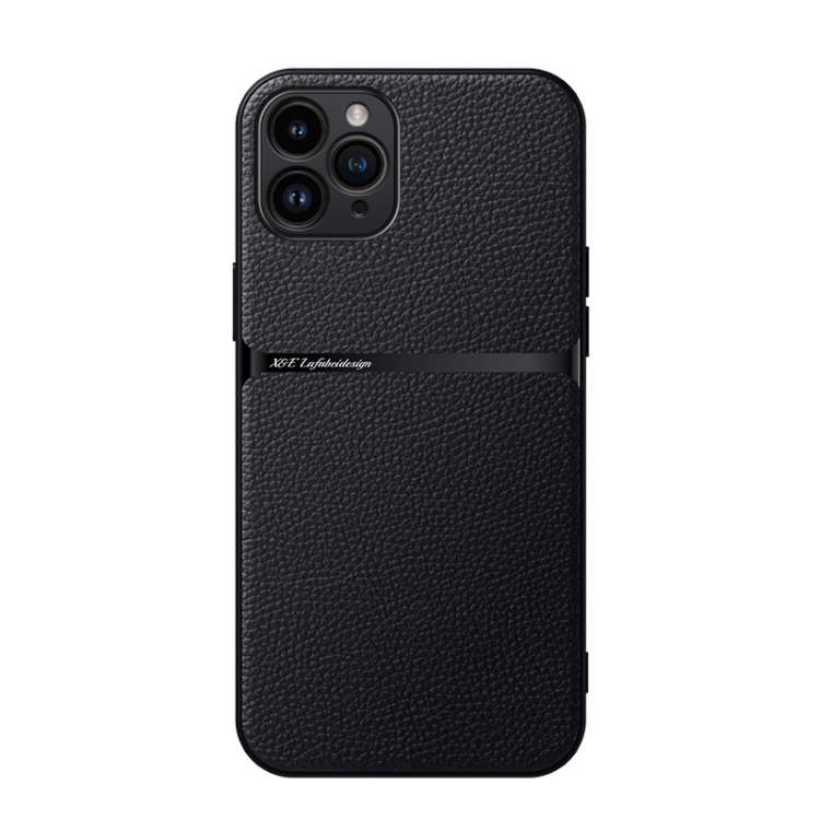 For iPhone 11 Pro Litchi Leather Magnetic Full Coverage Shockproof Phone Case(Black)