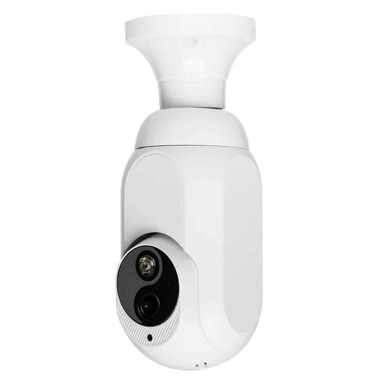1080P Bulb Type WiFi Surveillance Camera Support Night Vision & Two-way Intercom & Mot ... (White)