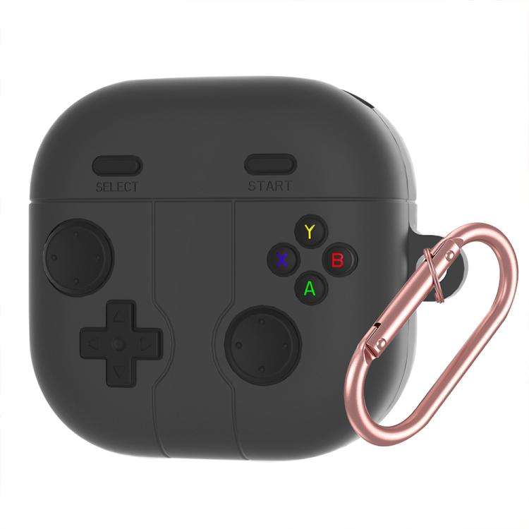 For Samsung Galaxy Buds4 / 4 Pro Retro Game Console Style Silicone Earbuds Case(Dark Grey)