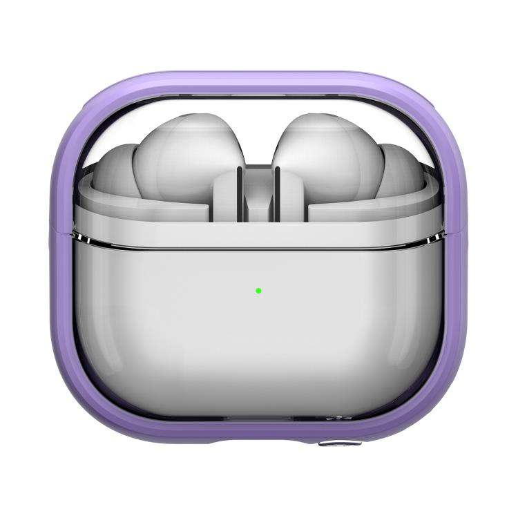 For Samsung Galaxy Buds 3 / 3 Pro TPU Hybrid PC Case with Holder(Purple)