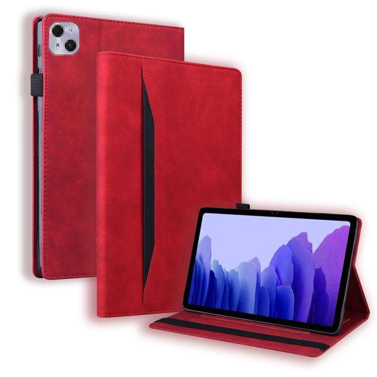 For Tecno Megapad Pro 12 Splicing Shockproof Leather Tablet Case(Red)