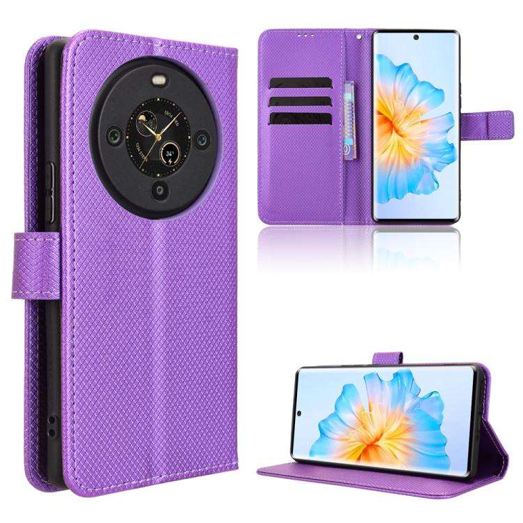 For Fossibot S3 Pro Diamond Texture Leather Phone Case(Purple)