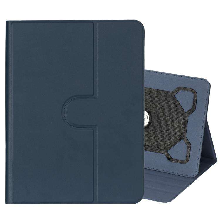 7-8 inch Voltage Silicone 360 Rotation Leather Tablet Case(Dark Blue)