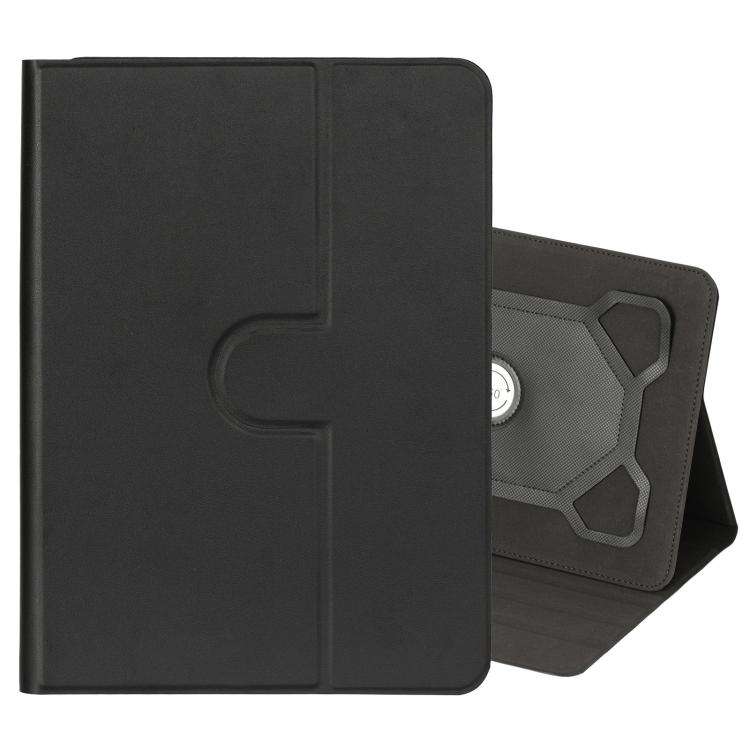 7-8 inch Voltage Silicone 360 Rotation Leather Tablet Case(Black)