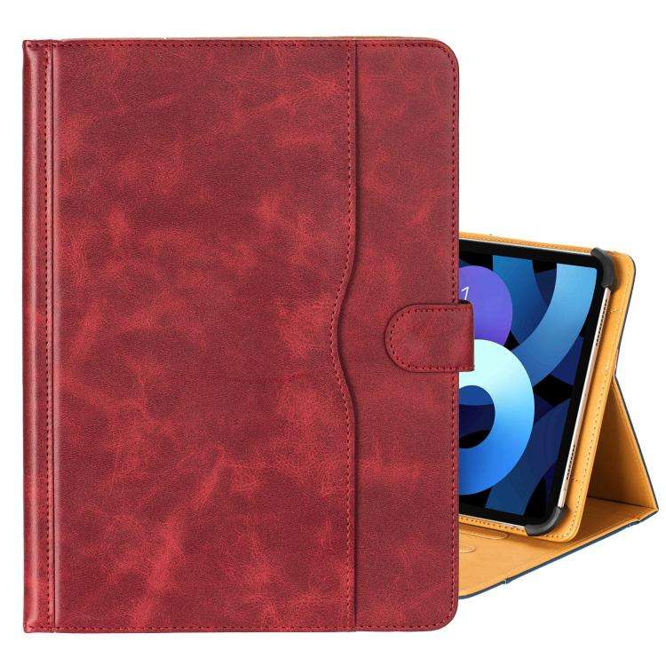 9-10 inch Two-Color Cowhide Leather Tablet Case(Wine Red)