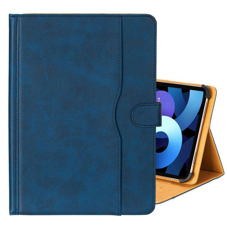 9-10 inch Two-Color Cowhide Leather Tablet Case(Dark Blue)