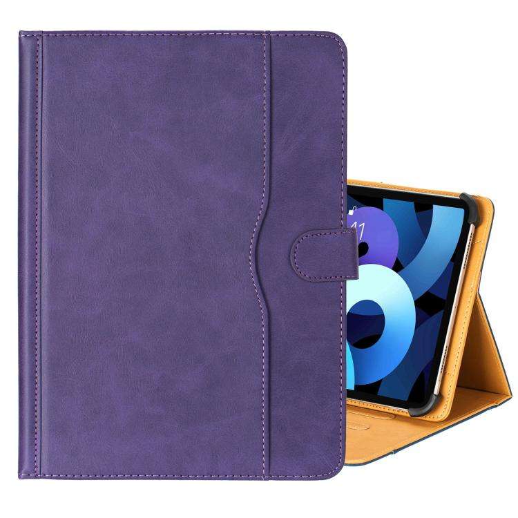11-12.4 inch Two-Color Cowhide Leather Tablet Case(Purple)