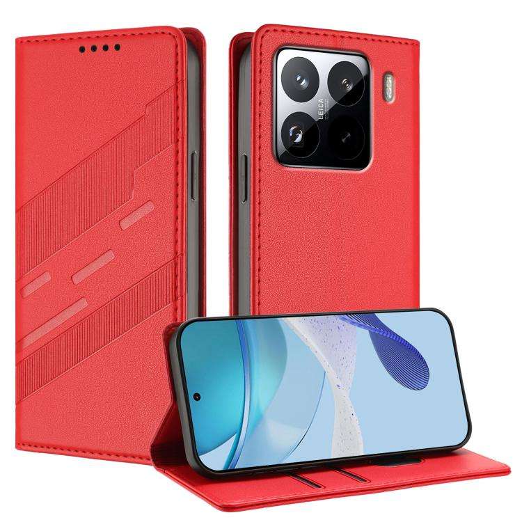 For Xiaomi 15S Pro Embossed Multi-functional Wallet Retro Leather Phone Case(Red)
