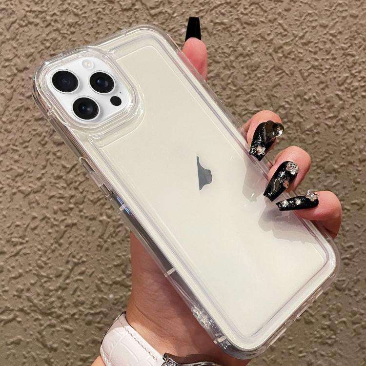 For iPhone 16 Pro Max Photo Frame Airbag Shockproof TPU Phone Case(Transparent)