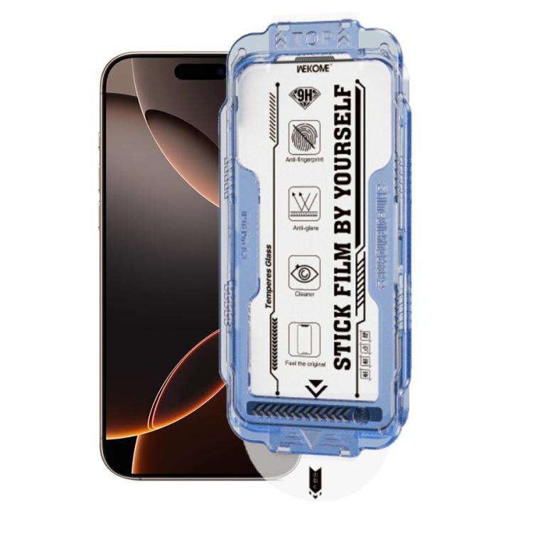 For iPhone 16 Pro Max WK WTP-117 Easy Install 6D Curved Ultra-Fine Edge AR Frosted Tempered Glass