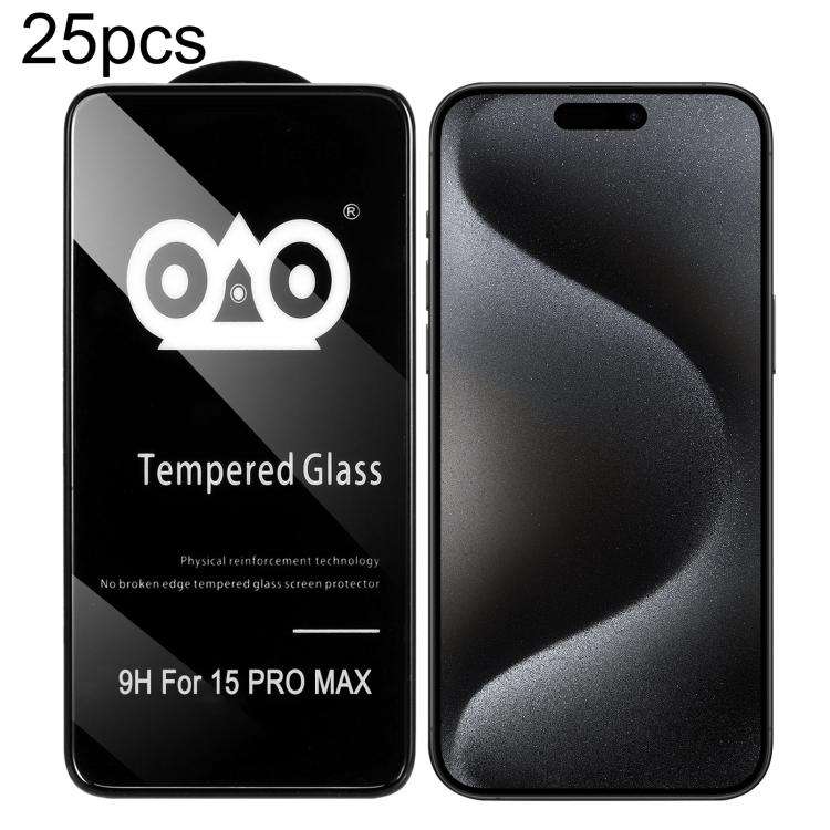 For iPhone 15 Pro Max 25pcs Shockproof Anti-breaking Edge Airbag Tempered Glass Film