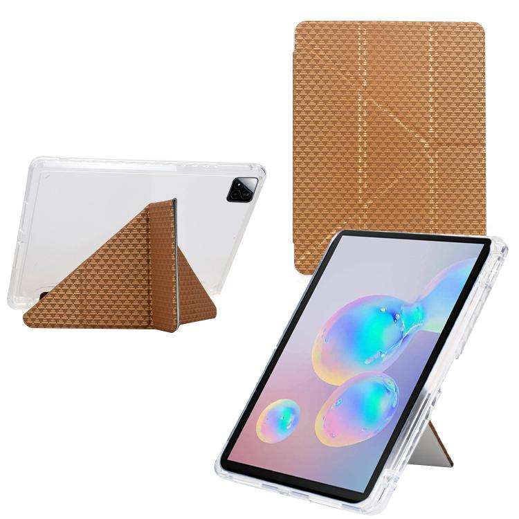 For Xiaomi Pad 7 / 7 Pro Y-Fold Pyramid Texture Smart Leather Tablet Case(Gold)