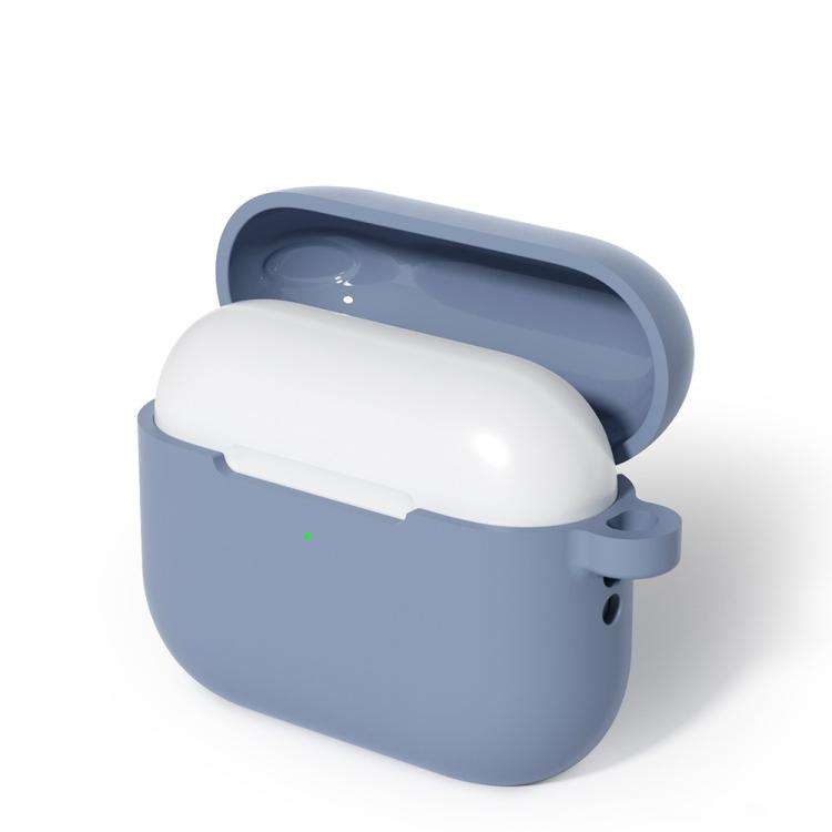 For AirPods Pro 3 Silicone Earphone Protective Case with Hook, Thickness: 2.0mm(Lavender Grey)