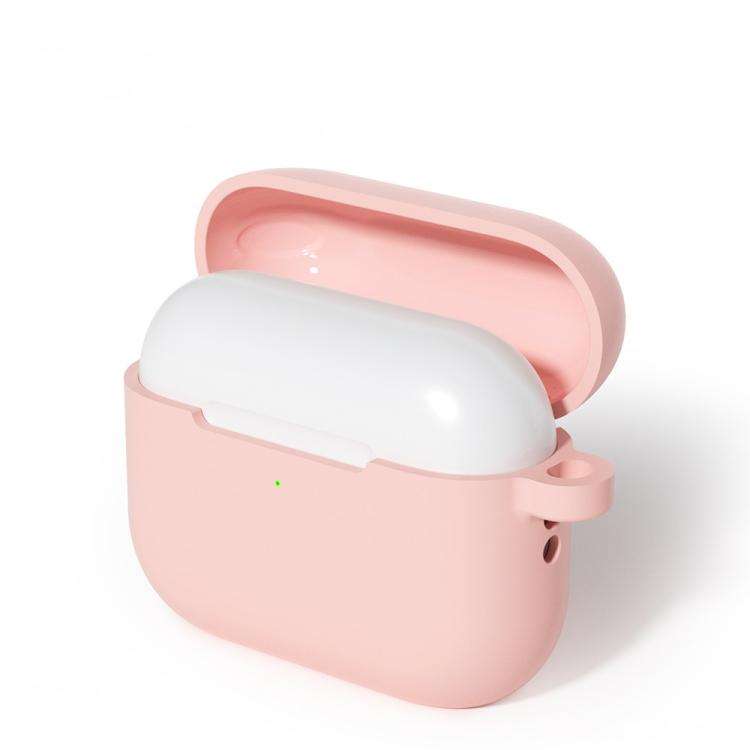 For AirPods Pro 3 Silicone Earphone Protective Case with Hook, Thickness: 2.0mm(Pink)
