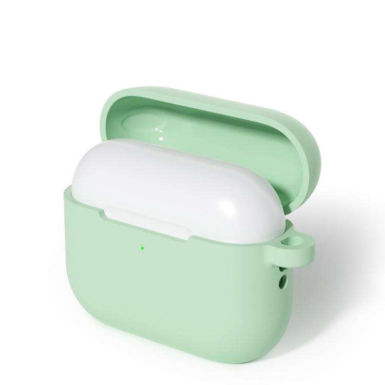 For AirPods Pro 3 Silicone Earphone Protective Case with Hook, Thickness: 2.0mm(Matcha Green)