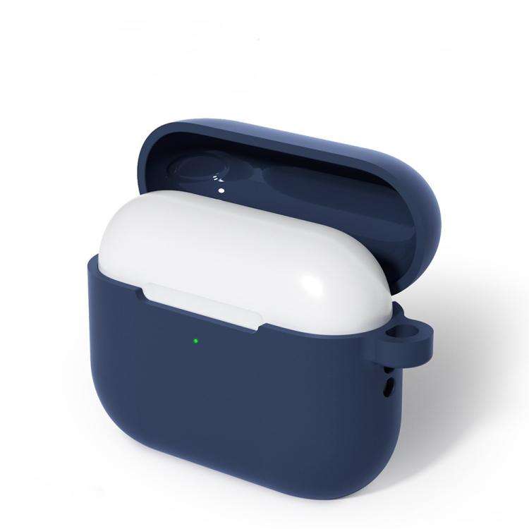 For AirPods Pro 3 Silicone Earphone Protective Case with Hook, Thickness: 2.0mm(Midnight Blue)