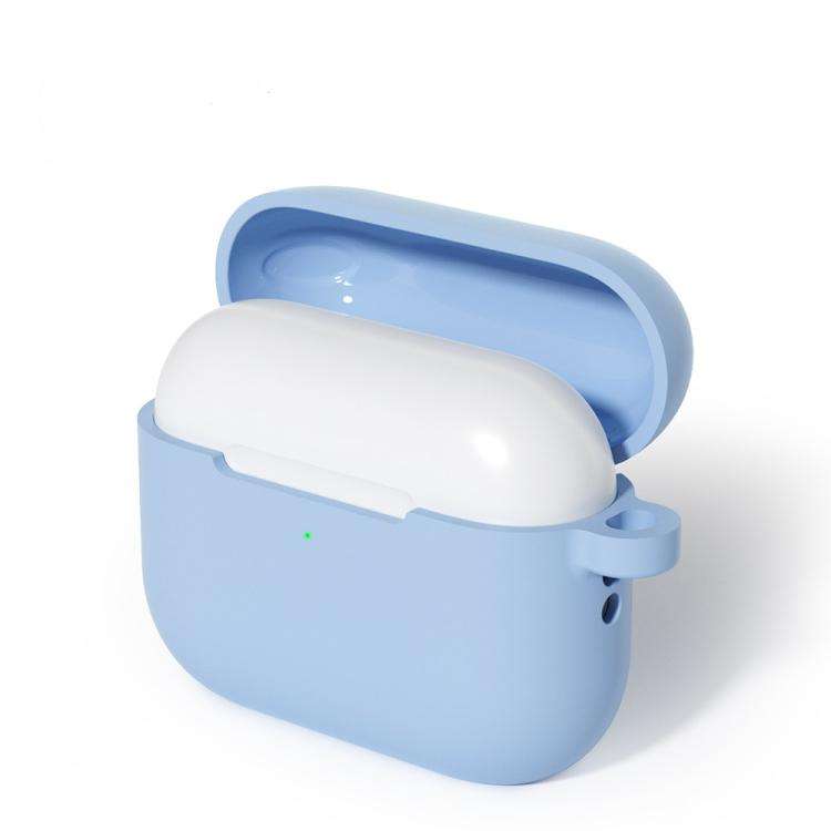 For AirPods Pro 3 Silicone Earphone Protective Case with Hook, Thickness: 2.0mm(Sky Blue)