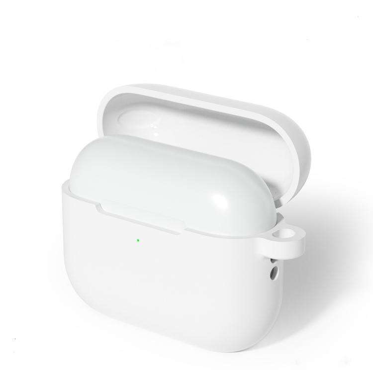 For AirPods Pro 3 Silicone Earphone Protective Case with Hook, Thickness: 2.0mm(White)