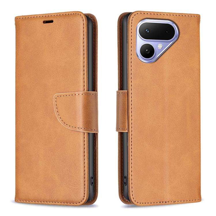 For Tecno Pova Curve 2 5G Lambskin Texture Pure Color Flip Leather Phone Case(Yellow)