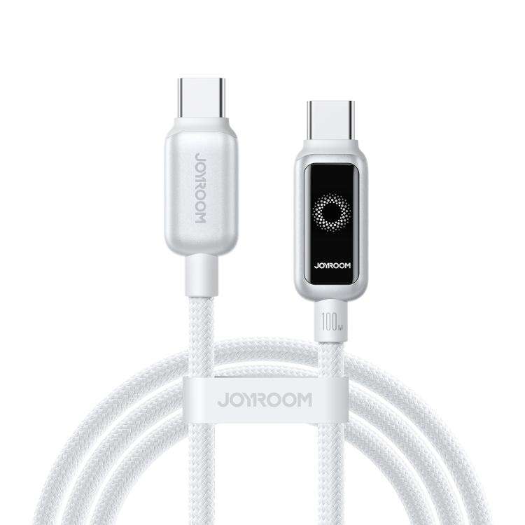 JOYROOM S-A55 StarFlight Series 100W Type-C to Type-C Auto Power-Off Fast Charging Dat ... (White)