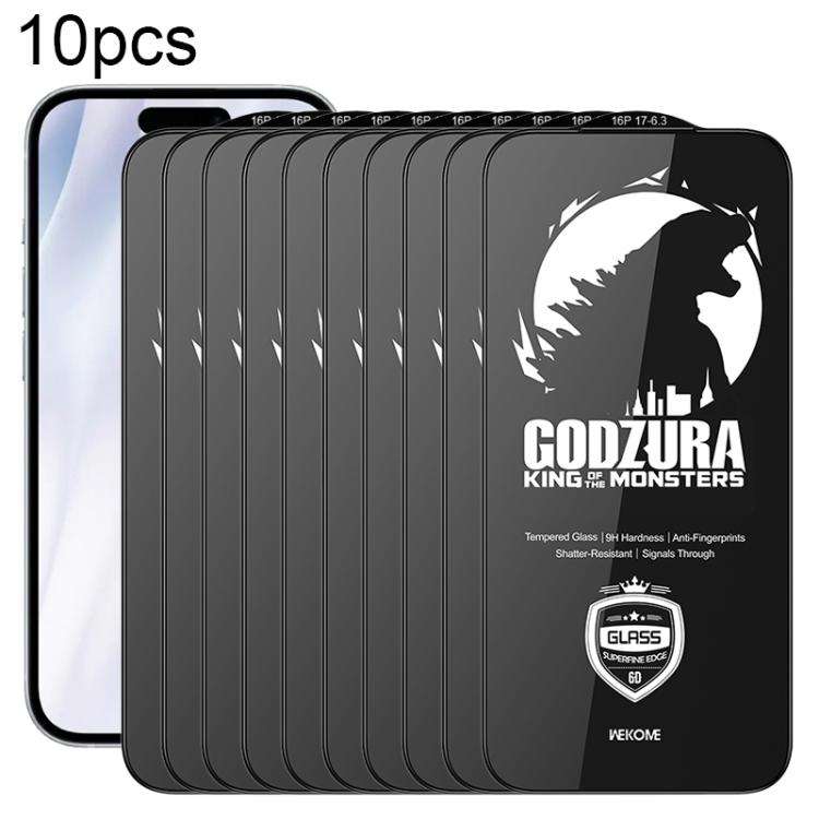 For iPhone 16 Pro / 17 WK WTP-124 10pcs 6D Curved Ultra-Fine Edge HD Full-Screen ... (Transparent)