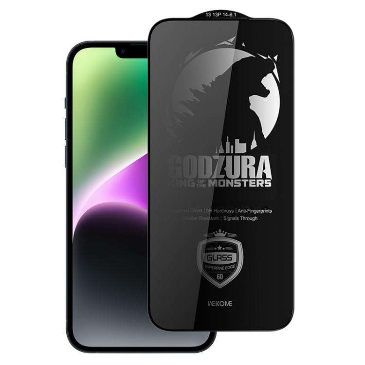 For iPhone 14 / 13 / 13 Pro WK WTP-123 6D Curved Ultra-Fine Edge Privacy Full-Sc ... (Transparent)