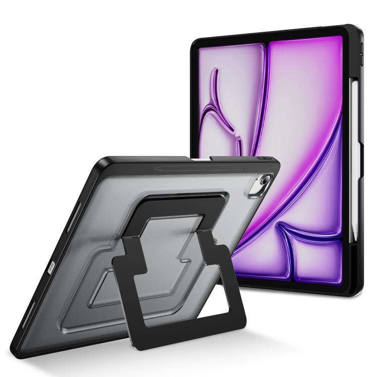 For iPad Air 13 2026 / 2025 / 2024 Invisible Holder PC Hydric TPU Tablet Case(Black)