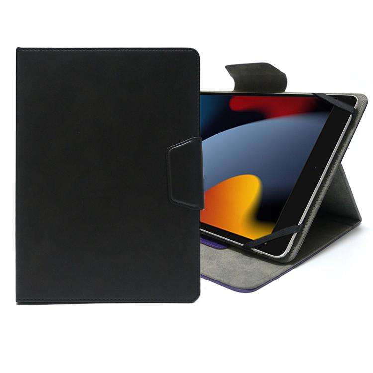 10 inch Buckle Silicone Crazy Horse Pattern Leather Tablet Case(Black)