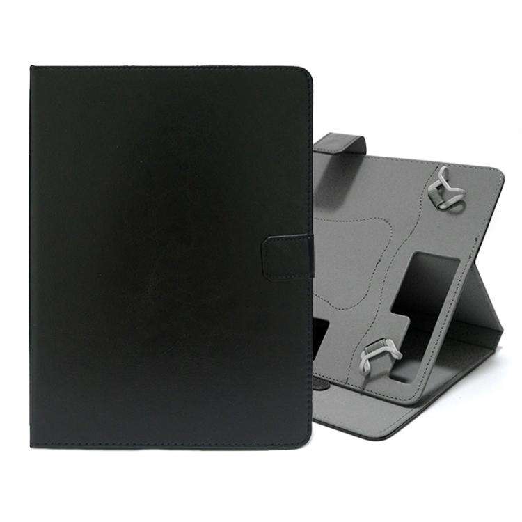 10 inch Buckle Hook Crazy Horse Pattern Leather Tablet Case(Black)