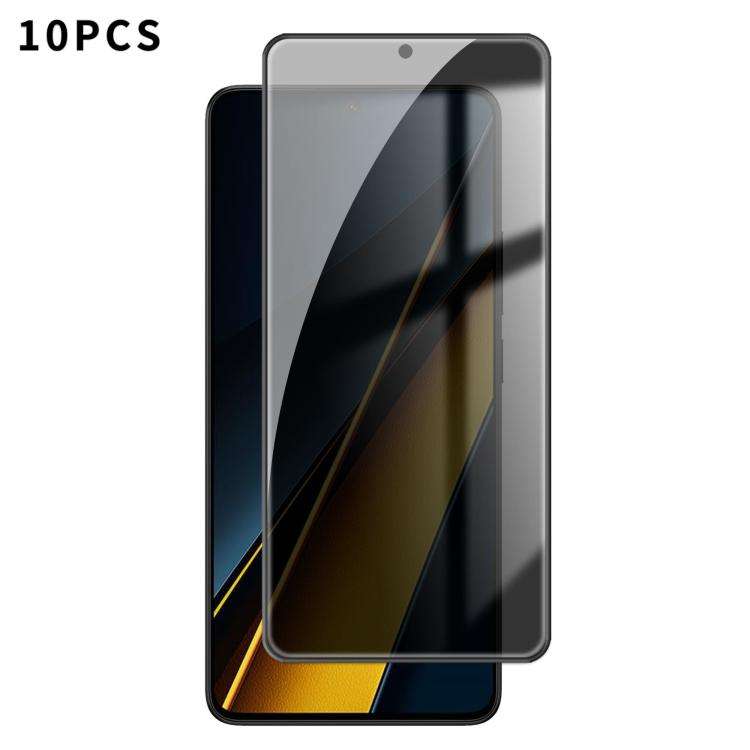 For Xiaomi Poco X6 Pro 5G 10pcs Kalebol High-Aluminum Screen-Printed Full-Coverage Black-Border Pr